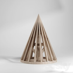 Other decorative objects - Wood Cone Maquette 