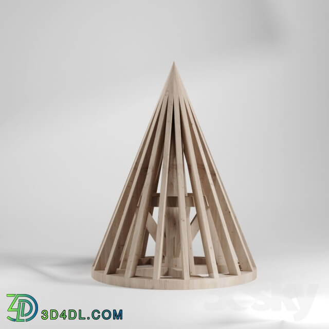 Other decorative objects - Wood Cone Maquette