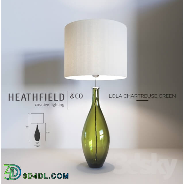 Table lamp - Lola chartreuse green