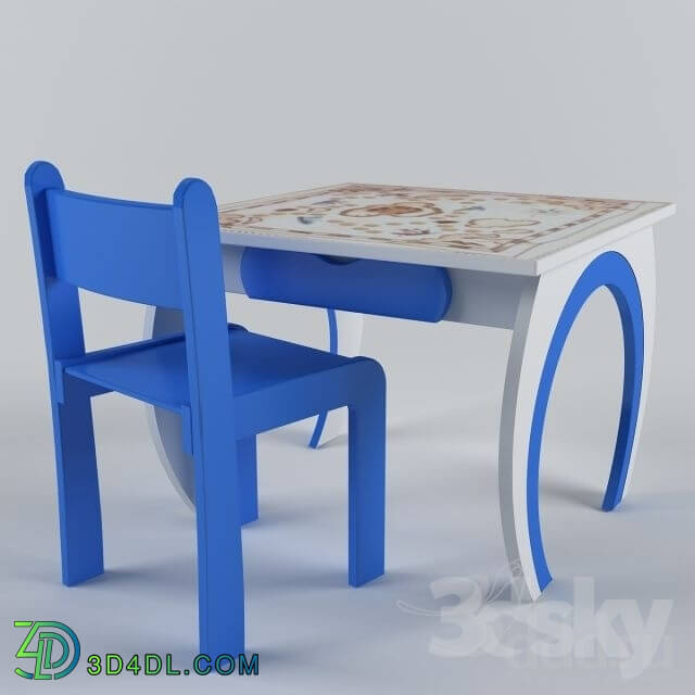 Table _ Chair - EduKids Wesoly Korsarz play-table