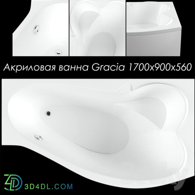 Bathtub - Gracia 1700x900x560