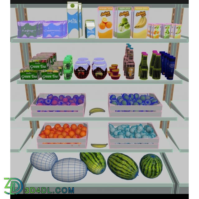 Shop - Rack with products