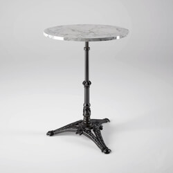 Table - foter iron marble table 