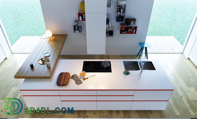 Kitchen - Kitchen Poliform Varenna My Planet 3 _vray_ corona_