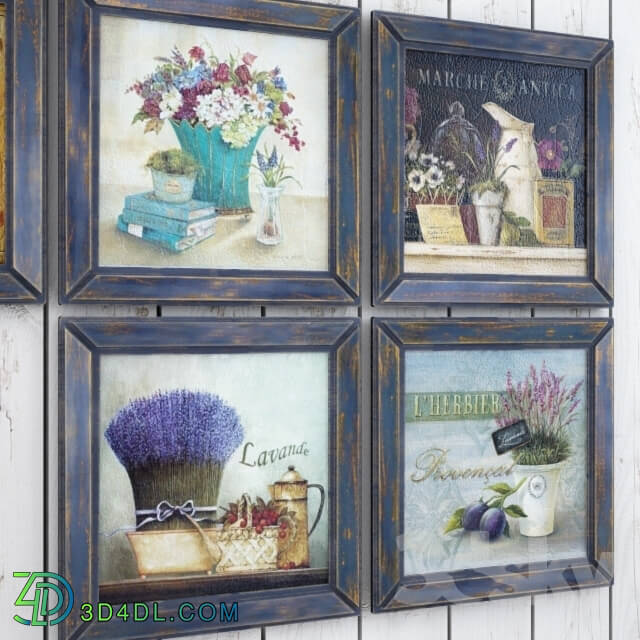 Frame - collection of paintings in the style of Provence