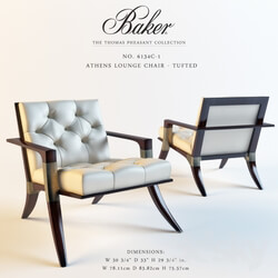 Arm chair - Baker_6134C-1_ ATHENS LOUNGE CHAIR - TUFTED 