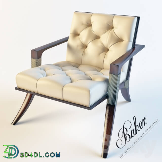 Arm chair - Baker_6134C-1_ ATHENS LOUNGE CHAIR - TUFTED