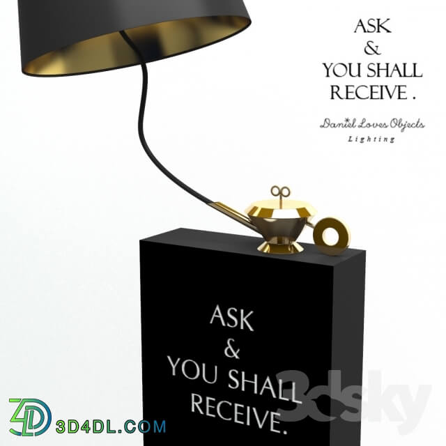 Table lamp - ASK _amp_ YOU SHALL RECEIVE