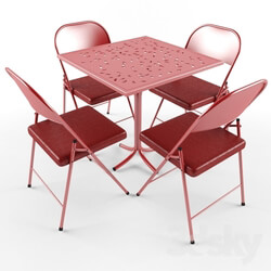 Table _ Chair - Folding Chair and Leaf table 