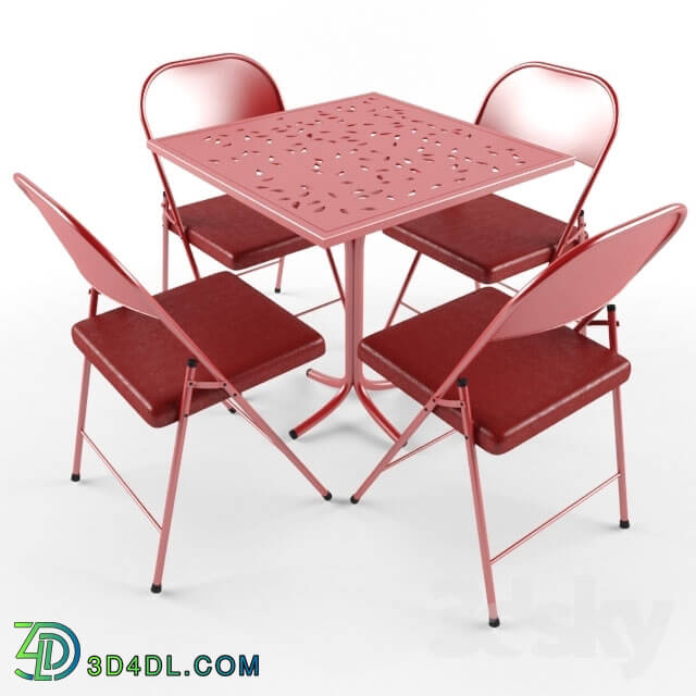 Table _ Chair - Folding Chair and Leaf table