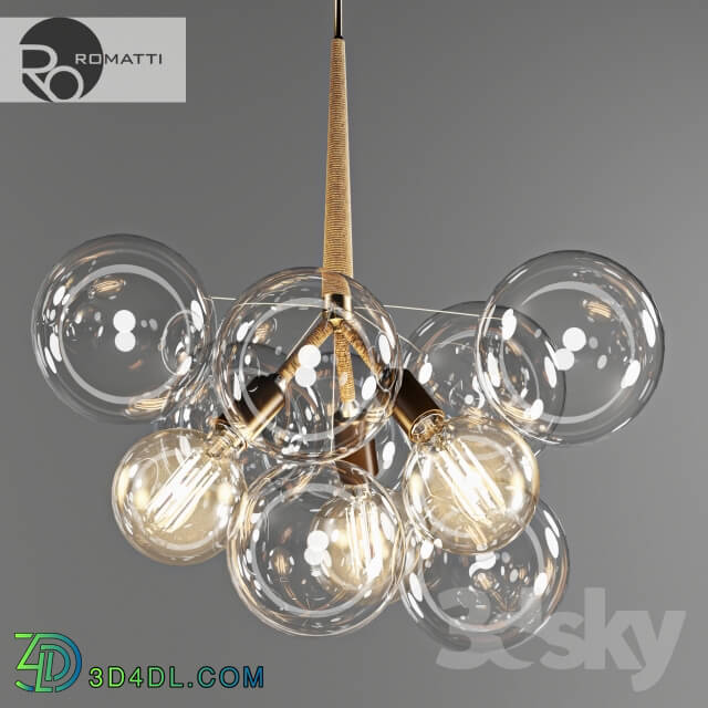 Ceiling light - Pendant lamp Romatti Bubble glass chandelier by PELLE