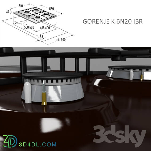 Kitchen appliance - Hob combined GORENJE K 6N20 IBR