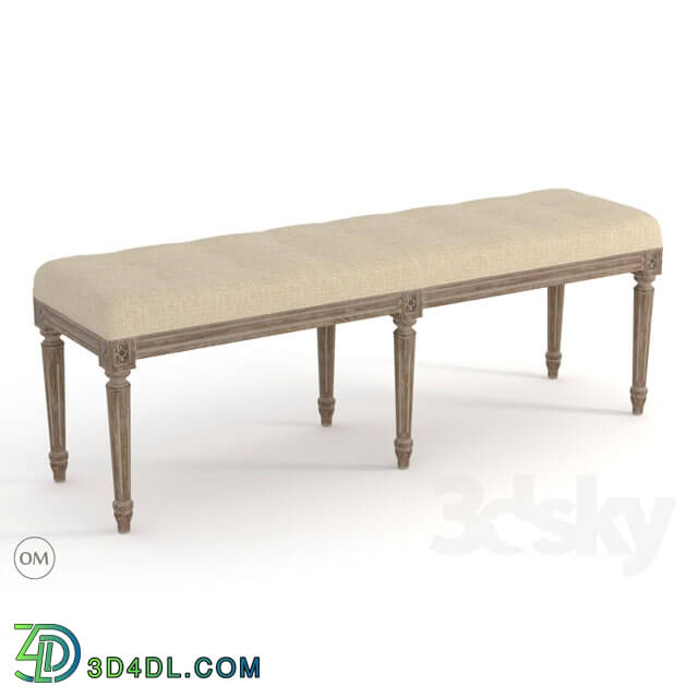 Other soft seating - French louis bench 7801-0008 a015-a