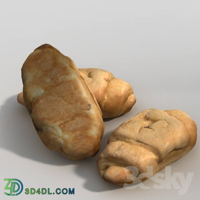 Food and drinks - croissant 3d scan