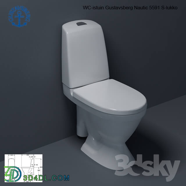 Toilet and Bidet - WC-istuin Gustavsberg Nautic 5591