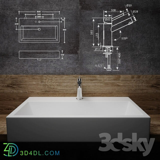 Wash basin - Overhead sinks Hidra Loft