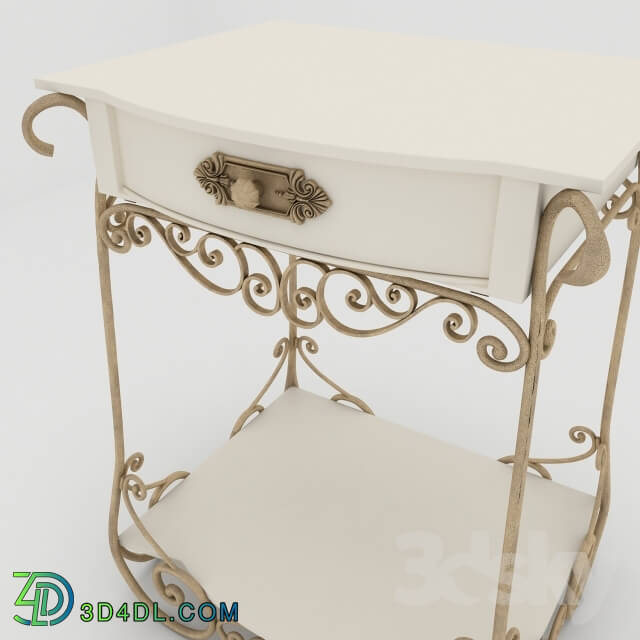 Sideboard _ Chest of drawer - bedside table with wrought iron legs