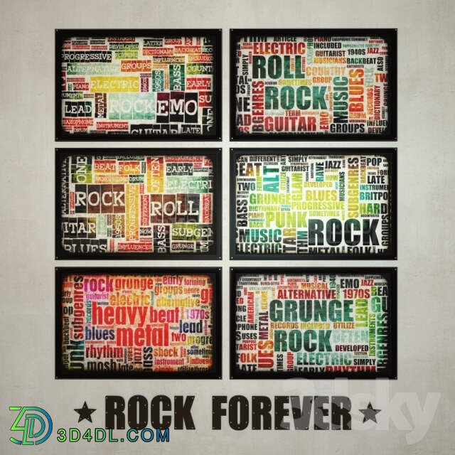 Frame - Posters _quot_Rock _amp_ Roll_quot_