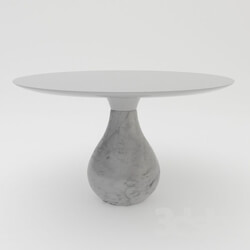 Table - ROCHE-BOBOIS AQUA ROUND PEDESTAL TABLE 