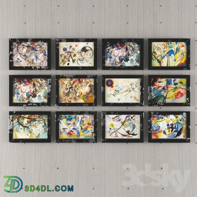 Frame - Set of paintings by Kandinsky