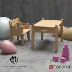 Table _ Chair - Carl Hansen CH410-CH411 