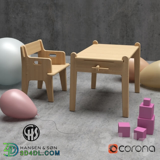 Table _ Chair - Carl Hansen CH410-CH411