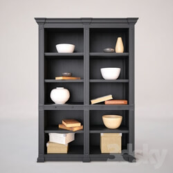 Wardrobe _ Display cabinets - RH Atkins Double Low Bookshelf 