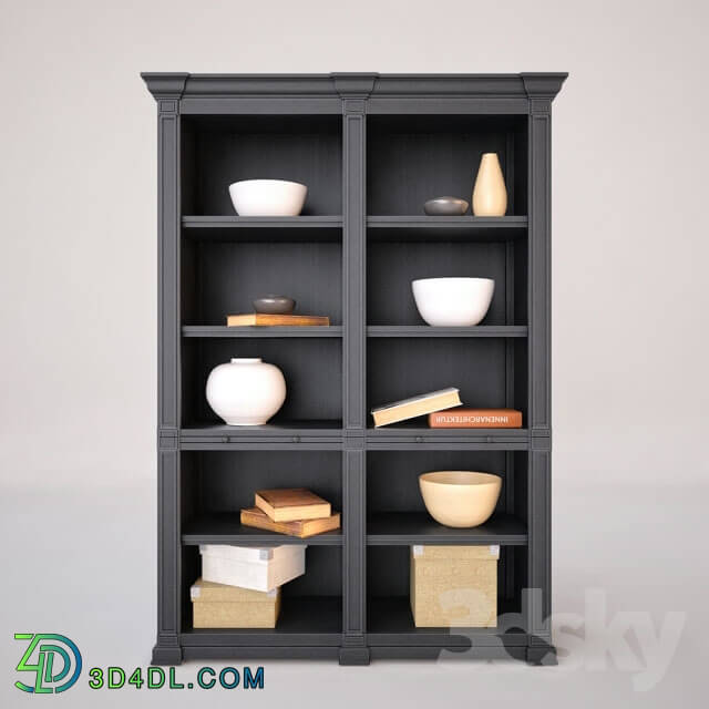 Wardrobe _ Display cabinets - RH Atkins Double Low Bookshelf