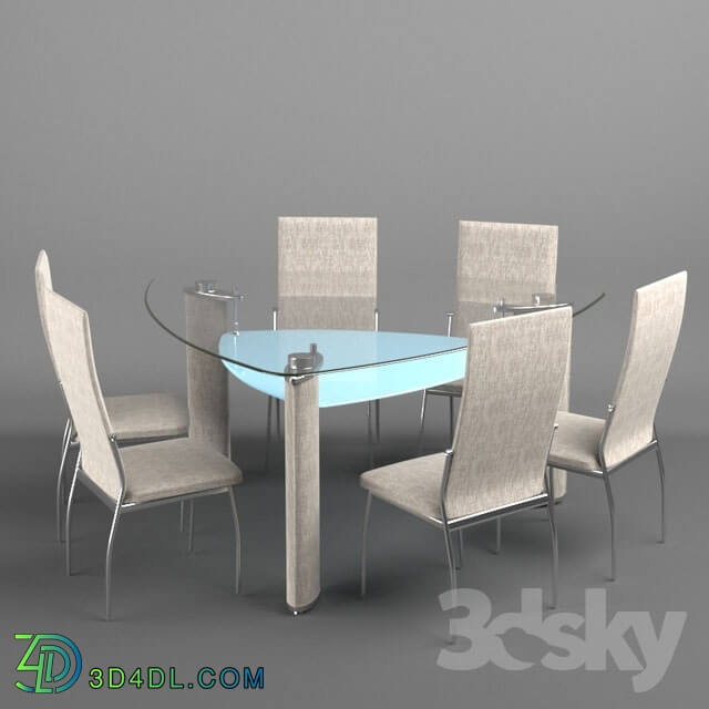 Table _ Chair - Dico Dinning table and chair