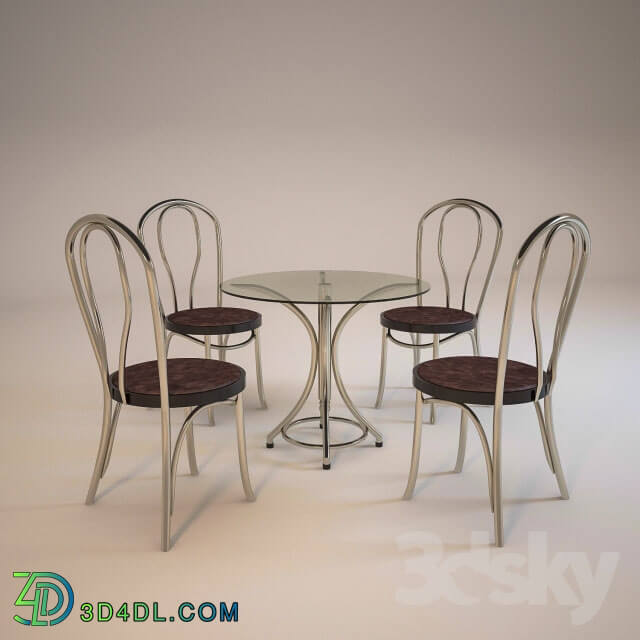 Table _ Chair - Table and chair_ metal