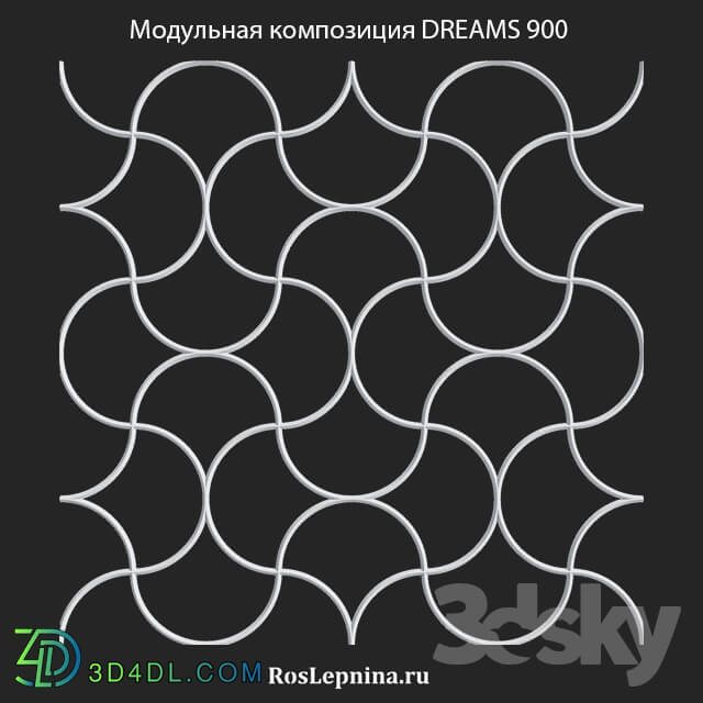 Decorative plaster - OM Modular Composition DREAMS 900 from RosLepnina