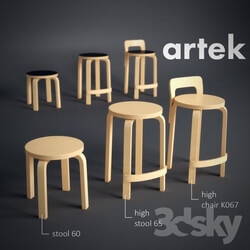 Chair - artek stool and high chair 