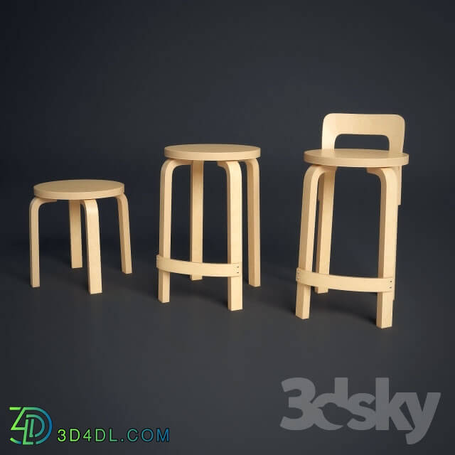 Chair - artek stool and high chair