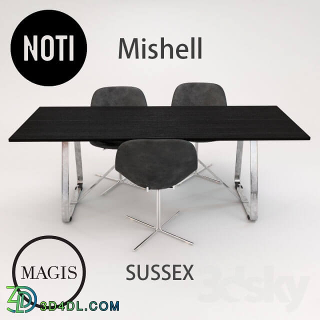 Table _ Chair - Noti Mishell Chair Magis Sussex Table