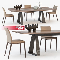 Table _ Chair - Sattelan Italia RIVER table ARCADIA chair 