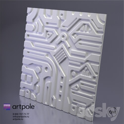 3D panel - Gypsum 3d EX-MACHINA panel from Artpole 