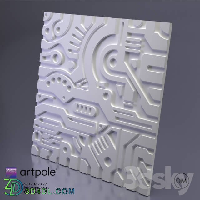 3D panel - Gypsum 3d EX-MACHINA panel from Artpole