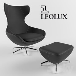 Arm chair - LEOLUX CARUZZO _ Leather armchair 