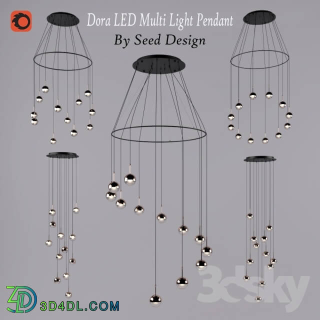 Ceiling light - Fixtures Dora LED Multi Light Pendant