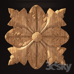 Decorative plaster - Wooden rosette 