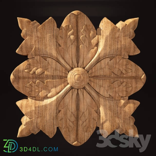 Decorative plaster - Wooden rosette