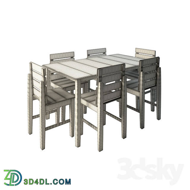 Table _ Chair - Six Seater Dinning Table