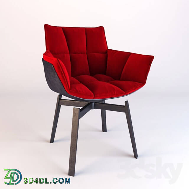 Arm chair - Husk chair factory B _amp_ B Italy