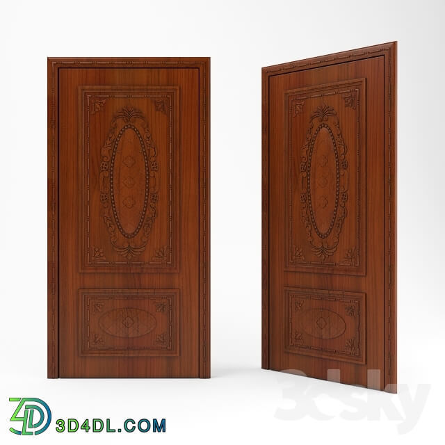 Doors - The door is carved from solid