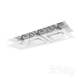 Spot light - 94225 LED light fitting present. ALMANA_ 3x3W _GU10__ 415x130_ steel_ chrome _ frosted glass 