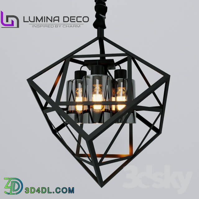 Ceiling light - OM Pendant lamp Lumina Deco Brutte black