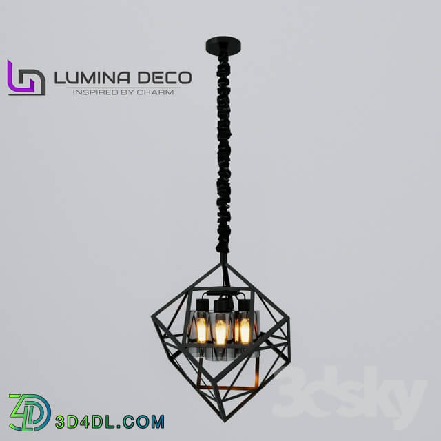 Ceiling light - OM Pendant lamp Lumina Deco Brutte black