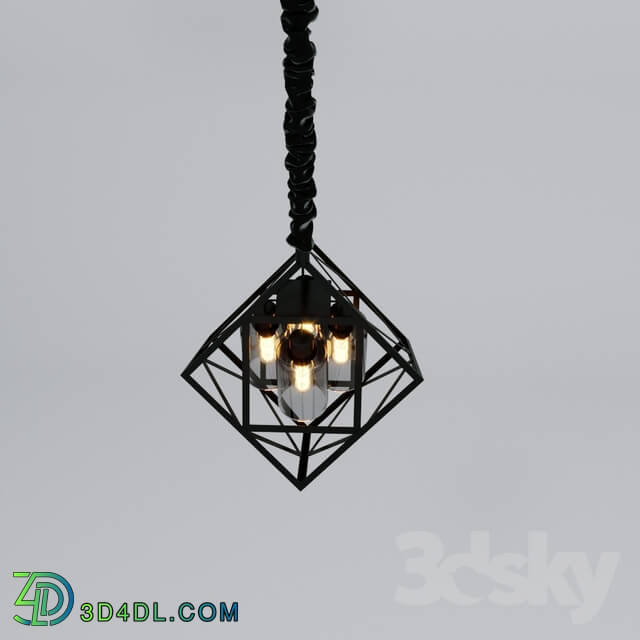 Ceiling light - OM Pendant lamp Lumina Deco Brutte black