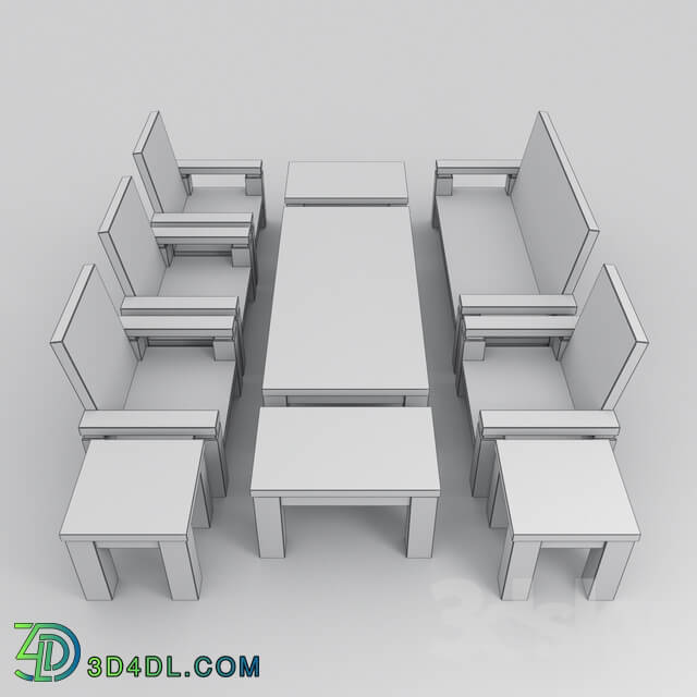 Table _ Chair - Japanese style chair set