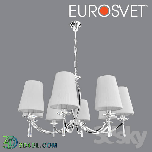 Ceiling light - OM Suspended chandelier with lampshades Eurosvet 60079_8 Valery
